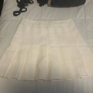 fashion & dyt  White Pleated Tennis Skort 